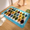 clubevy Latch Hook Kits DIY Cushion Cross Stitch Kits Embroidery for Adults Beginner DIY Needlework Rectangle Floor Desk Mat Home Decoration (Wood) view 2