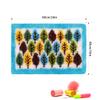 clubevy Latch Hook Kits DIY Cushion Cross Stitch Kits Embroidery for Adults Beginner DIY Needlework Rectangle Floor Desk Mat Home Decoration (Wood) view 3