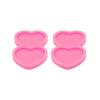 AMZTOART 2PC Silicone Resin Phone Grip Socket Molds Epoxy Heart with Heart Beat Line ICU Letters Mold DIY Casting Making for Badge Reel view 2