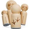 Chicken Footprints Tracks Rubber Stamp for Stamping Crafting Planners - 1/2 Inch Mini view 1
