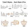 SUNNYCLUE 1 Box 10Pcs 5 Style Alloy Rhinestone Cabochons Crystal Rhinestone Crown Embellishments Rhinestone Flatback Crystal Accessory for DIY Crafts Jewelry Making Wedding Decoration view 2