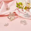SUNNYCLUE 1 Box 10Pcs 5 Style Alloy Rhinestone Cabochons Crystal Rhinestone Crown Embellishments Rhinestone Flatback Crystal Accessory for DIY Crafts Jewelry Making Wedding Decoration view 4
