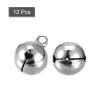 uxcell Jingle Bells, 9/16" 12pcs Small Craft Bells for DIY Holiday Decoration, Musical Party, Home, Festival, Wedding, Silver Tone view 3