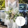 Didiseaon 10pcs Foam Floral Handle Bridal Bouquet Holder Floral Foam Holder Artificial Flower Wedding Party Supplies for Bridal Fresh Flowers Silk view 3
