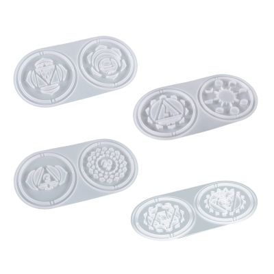 Seven Chakra Resin Molds Storage Tray Mould Silicone Agate Coaster Molds Glossy Plate Molds for Making DIY Crafts