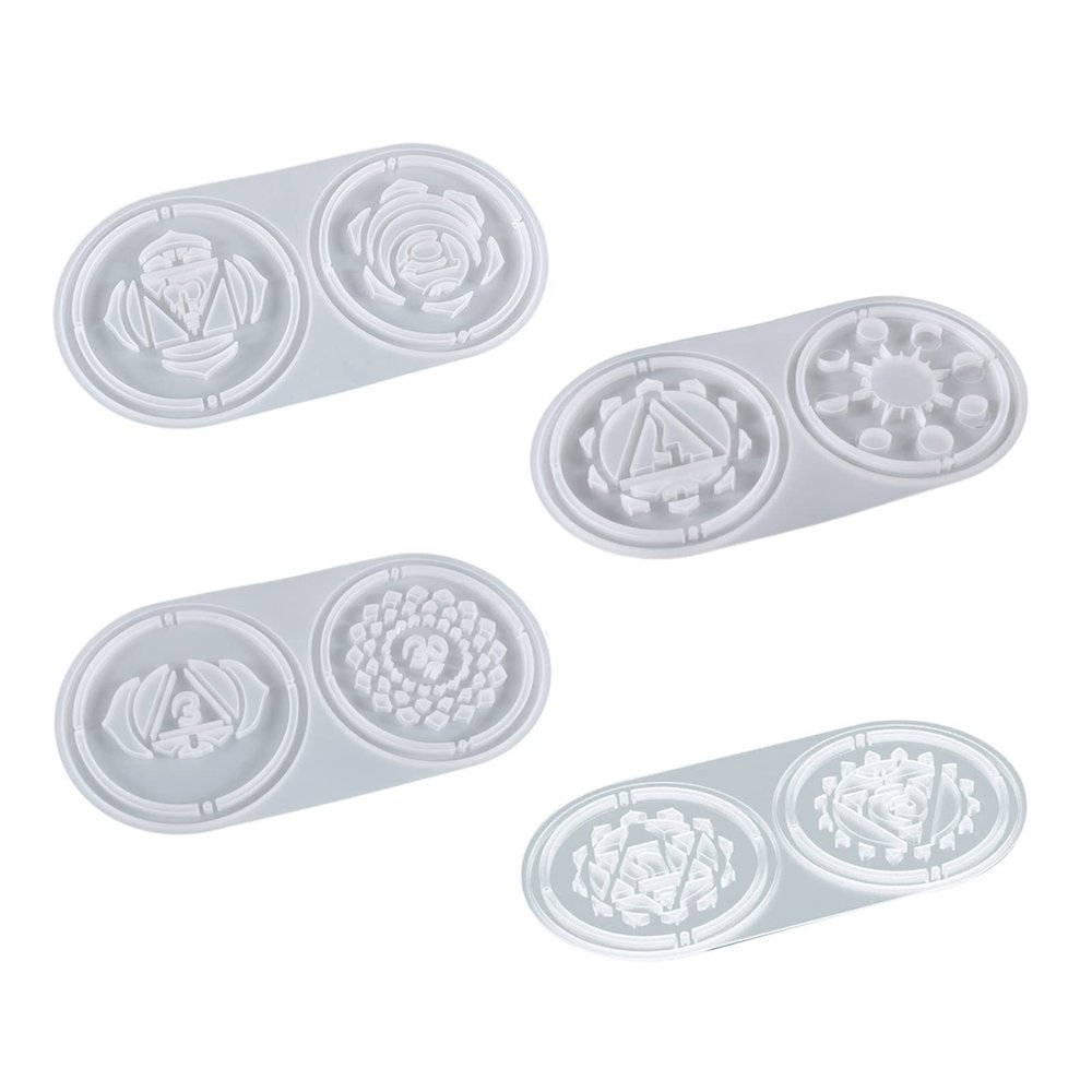 Seven Chakra Resin Molds Storage Tray Mould Silicone Agate Coaster Molds Glossy Plate Molds for Making DIY Crafts