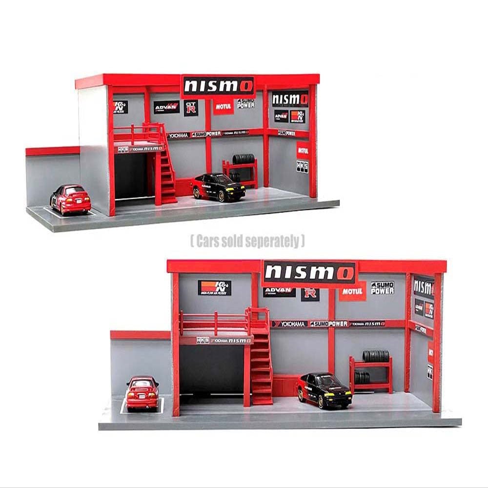 Garage Diorama with Decals for 1/64 Scale Models by American Diorama 76530