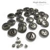 Belts.com LeatherCraft A to Z (26 PCS) 1-1/8" Antique Silver Letter Initial Alphabet Conchos Screw Back Concho view 2