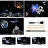 Scratch & Engraving Art Paper(16"x 11.2") for Teens & Adult, Rainbow Sketch Cosmos Astronaut Starry Sky Painting Scratchboard, Craft Kits: 3 Pack with 5 Tools - Drawing Pens, Clean Brush(Space Series) view 1