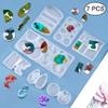 SENHAI 7 PCS Island Pendant Resin Molds, Ocean Style Epoxy Silicone Molds for DIY Craft Making Pendant Keychain Jewelry view 2