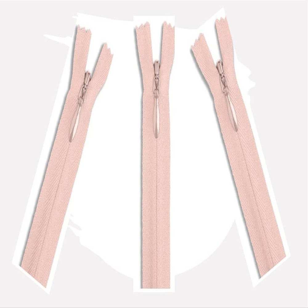 Invisible (Conceal) YKK Zippers - Perfect for Clothes, Crafts & Sewing Projects - Color: Dusty Rose #274 - Choose Your Length - Made in The United States (3 Zippers Per Pack) (18' Inches)