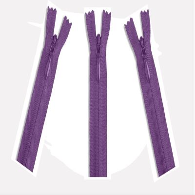 Invisible (Conceal) YKK Zippers - Perfect for Clothes, Crafts & Sewing Projects - Color: Royal Purple #303 - Choose Your Length - Made in The United States (3 Zippers Per Pack) (12" Inches)