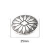 KARMELLING 10PC Metal Sewing Shank Buttons, Antiqued Silver Color Carved Pattern Oval Button 25mmx22mm(1" x 7/8") view 2