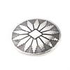 KARMELLING 10PC Metal Sewing Shank Buttons, Antiqued Silver Color Carved Pattern Oval Button 25mmx22mm(1" x 7/8") view 4