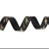 DXEUD Gold Printing Snowflake Grosgrain Ribbon 25 Yard Each Roll 100% Polyester Woven Edge (5/8", Black) view 2