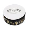 DXEUD Gold Printing Snowflake Grosgrain Ribbon 25 Yard Each Roll 100% Polyester Woven Edge (5/8", Black) view 3