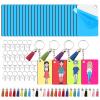 HTVRONT Sublimation Keychain Blanks - 120Pcs with Blue Protective Film - MDF Rectangle Keychain with Tassels - Heat Transfer Double Sided view 1