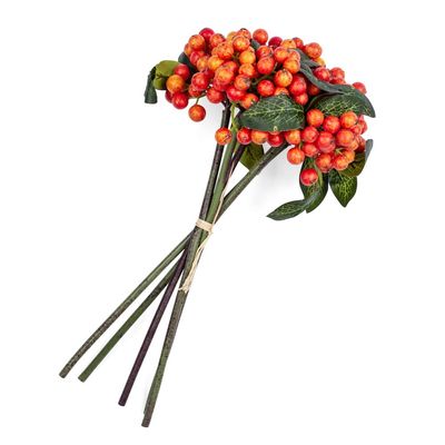 Factory Direct Craft Artificial Orange and Yellow Berry Floral Decor