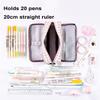 EHOPE Large Capacity Pencil Case Big Capacity Pouch Portable Large Storage Pen Case Pencil Bag for Office Travel Holder Box (Balck) view 4