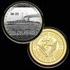 U.S. United States Navy | USS Delaware BB-28 | Gold Plated Colorized Printed Challenge Coin view 1
