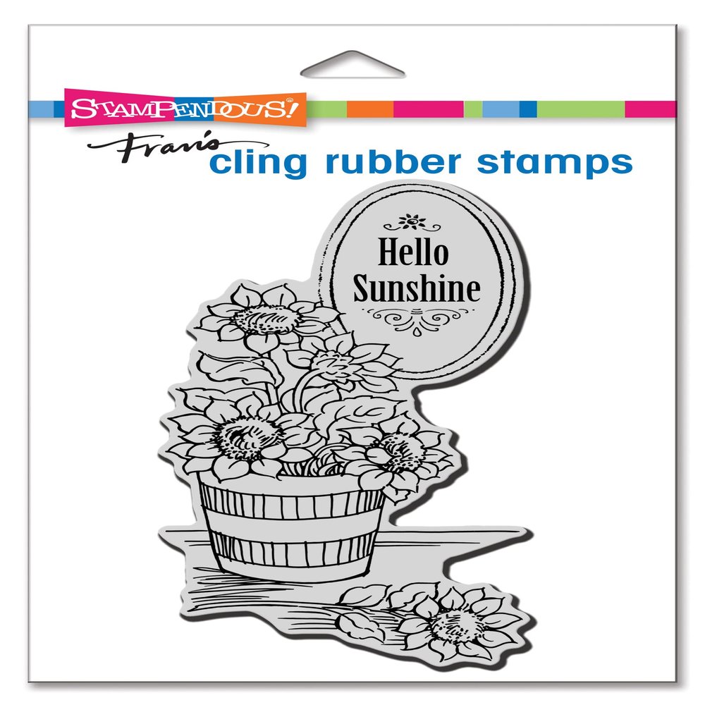 Stampendous Sunshine Flowers Mini Slim Stamp, Grey