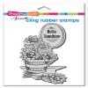 Stampendous Sunshine Flowers Mini Slim Stamp, Grey view 1