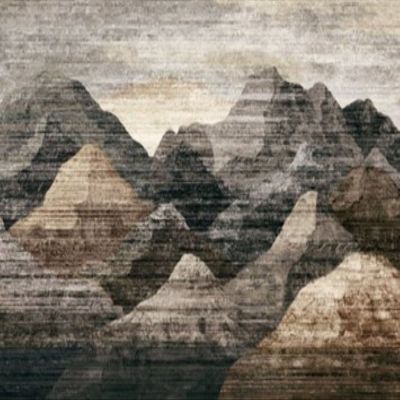 Northcott Fabrics Stonehenge Mountain Vista Digital Panel, 44L" x 36W", Unframed Art Print, Living Room, Bedroom