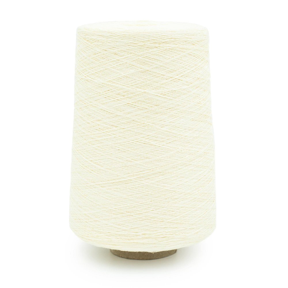 Silk City Fibers, Linen 14, 100% Fine Linen Yarn for Machine Knitting, Weaving and Crochet, Cream, 1 Cone, Designer Yarn for Premium Garments, Soft Shawls, and Lace Weight Projects