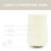 Silk City Fibers, Linen 14, 100% Fine Linen Yarn for Machine Knitting, Weaving and Crochet, Cream, 1 Cone, Designer Yarn for Premium Garments, Soft Shawls, and Lace Weight Projects view 3