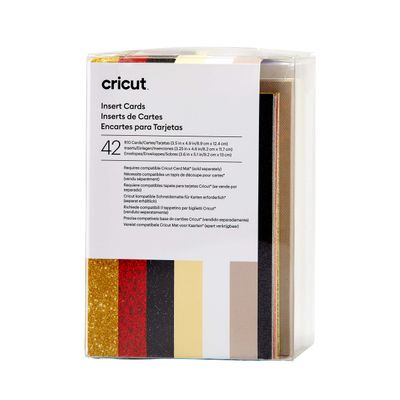 Cricut Insert Cards R10, Create Depth-Filled Birthday Cards, Thank You Cards, Custom Greeting Cards at Home, Compatible with Cricut Joy/Maker/Explore Machines, Glitz and Glam Sampler (42 ct)
