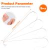 5-Piece Hook Big Eye Beading Needle with Handle, 5.3-inch Stainless Steel Beading Needle, Suitable for All Kinds of DIY Manual Glass Beads, Beading Machine for Beading Jewelry Technology (5 Pieces) view 2