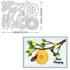 BENECREAT 5.5x4.5 Inch Honey Bee & Flower Branches Cutting Dies, Metal Stencils for DIY Scrapbooking, Card Making, Paper Crafts, Invitations, Home Decor, Embossing view 3