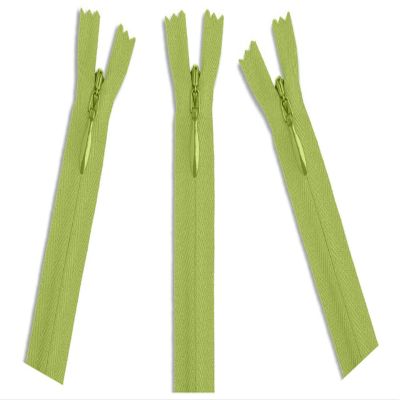 Invisible (Conceal) YKK Zippers - Perfect for Clothes, Crafts & Sewing Projects - Color: Spearmint Green #874 - Choose Your Length - Made in The United States (3 Zippers Per Pack) (16" Inches)