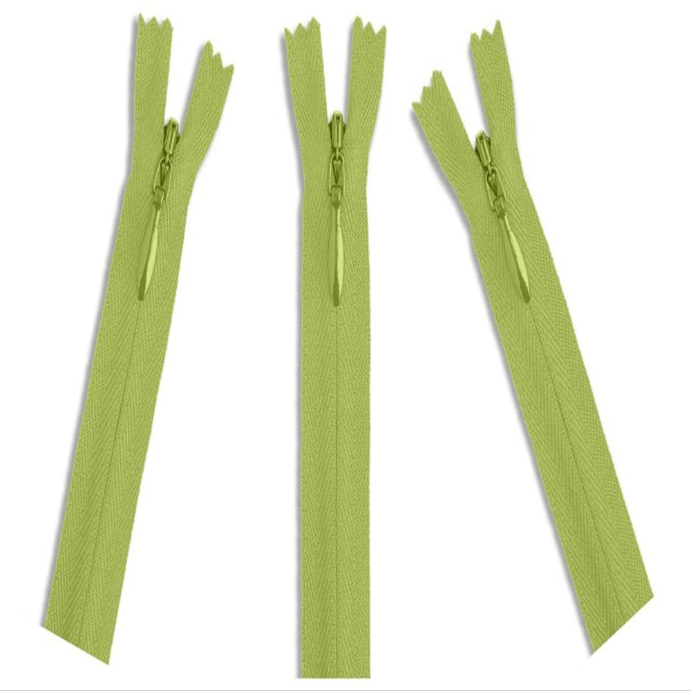 Invisible (Conceal) YKK Zippers - Perfect for Clothes, Crafts & Sewing Projects - Color: Spearmint Green #874 - Choose Your Length - Made in The United States (3 Zippers Per Pack) (16" Inches)