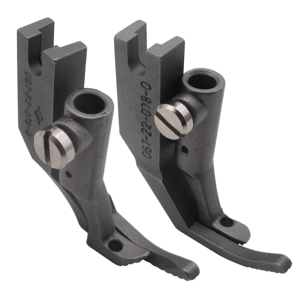 CKPSMS Brand - Left and Right Zipper Knurled Presser Foot Compatible with/Replacement for Durkopp Adler Brand 67, 167, 267, 69, 269 (S67ZL+S67ZR)