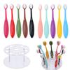 10 pcs Ink Blending Brushes with10 Brushes Lid and Round Brush Holder Packaging Set for Scrapbooking Background Card Templates Card Making Paper Craft Background Blender Painting view 1