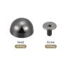 uxcell 12x7mm Screw Back Rivets Hollow Round Head Leather Studs Spike Black 10 Sets view 3