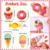 WILLBOND 28 Pcs Dessert Theme Chenille Patches, Self Adhesive Cute Ice Cream Candy Stickers for Crafts, Notebook Decorations, Party Setups, Stationery DIY, Baking-Themed Parties Girls Women Gifts view 2