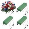 3 Pack Headstone Flower Saddle 12 Inch Headstones for Graves Saddles for Headstones Wire Rustproof Galvanized Tombstone Saddle with Floral Foam for Grave Headstone Cemetery Floral Arrangements Decor view 1