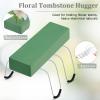 3 Pack Headstone Flower Saddle 12 Inch Headstones for Graves Saddles for Headstones Wire Rustproof Galvanized Tombstone Saddle with Floral Foam for Grave Headstone Cemetery Floral Arrangements Decor view 3
