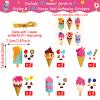 chiazllta 30 Packs Summer Ice Cream Craft Kits for Sweets DIY Sticker Art Craft Set for Early Home Day-Care Fun Game Activities Summer Party Favors view 2