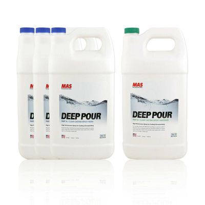 MAS Epoxies Epoxy Resin Kit 4-Gallon (3-Gal Resin and 1-Gal Hardener) Crystal Clear, Slow Curing, Deep Pour for Casting, River Tables, Encapsulating, Live Edge Slabs, Molds, Filling Voids, Cracks