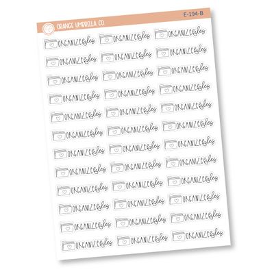 File Folder Organize Icon Script Planner Stickers, Script Icon "Organize Files" Labels, Color Print Labels, FC12 (E-194-B)