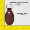 Leather Keychains Blanks 10 Pack-Unique Oval Shaped One Pieced Leather Key Fobs Blanks-Hardware Included (MAHOGANY) view 3
