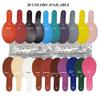 Leather Keychains Blanks 10 Pack-Unique Oval Shaped One Pieced Leather Key Fobs Blanks-Hardware Included (MAHOGANY) view 4