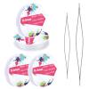 UOOU 0.4mm/4 Rolls Bracelet String, Elastic String for Bracelets, 60M Stretchy Clear Beading Thread with Bead Needles Stretch Cord for Jewelry Making Supplies view 1