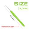 2 mm Crochet Hook, Ergonomic Handle for Arthritic Hands, Extra Long Knitting Needles for Beginners and Crocheting Yarn (2 mm) view 2