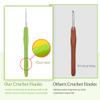2 mm Crochet Hook, Ergonomic Handle for Arthritic Hands, Extra Long Knitting Needles for Beginners and Crocheting Yarn (2 mm) view 3