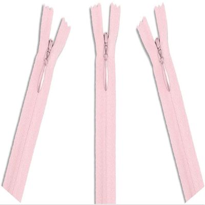 Invisible (Conceal) YKK Zippers - Perfect for Clothes, Crafts & Sewing Projects - Color: Pink #512 - Choose Your Length - Made in The United States (3 Zippers Per Pack) (22" Inches)