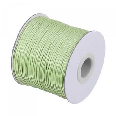 uxcell 0.8mm Waxed Polyester String Cord 159M (173-Yards) Beading Thread Crafting Rope for Jewelry Making Bracelet Necklace Weaving, Light Green